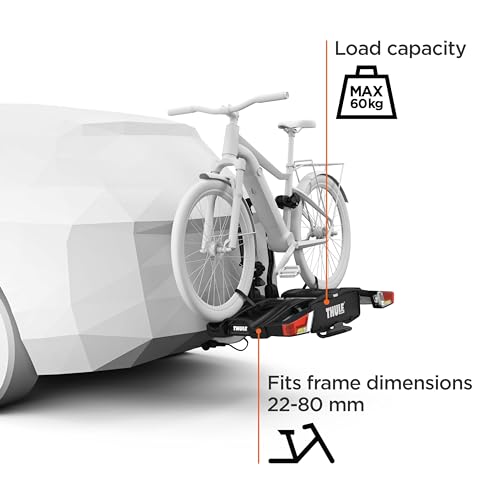 Thule EasyFold XT Fahrradträger für Anhängerkupplung 2 Fahrräder schwarz