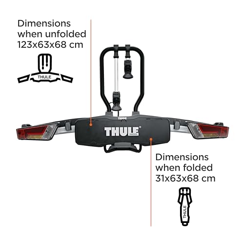 Thule EasyFold XT Fahrradträger für Anhängerkupplung 2 Fahrräder schwarz