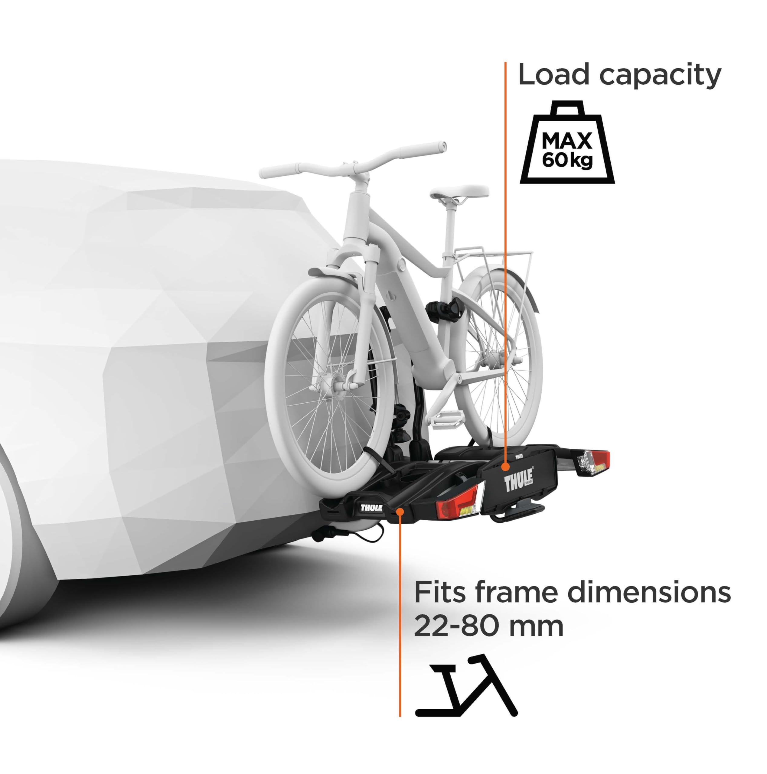 Thule EasyFold XT Fahrradträger für Anhängerkupplung 2 Fahrräder schwarz